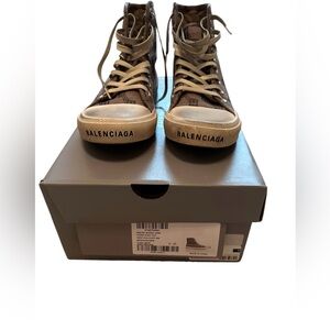 Balenciaga high top logo sneakers